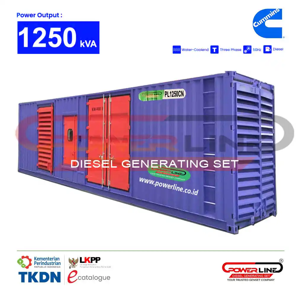 genset cummins 1250 kva 1000 kw silent